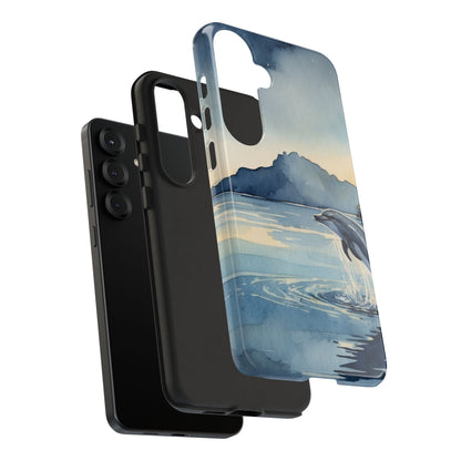 Moonlit Dolphin Watercolor Samsung Galaxy Case - BOGO Cases