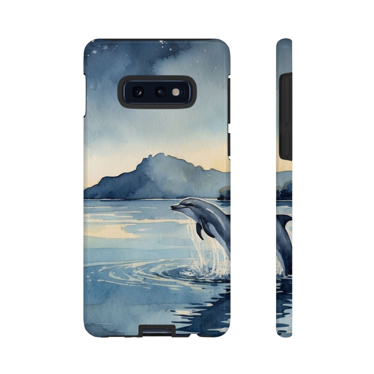 Moonlit Dolphin Watercolor Samsung Galaxy Case - BOGO Cases