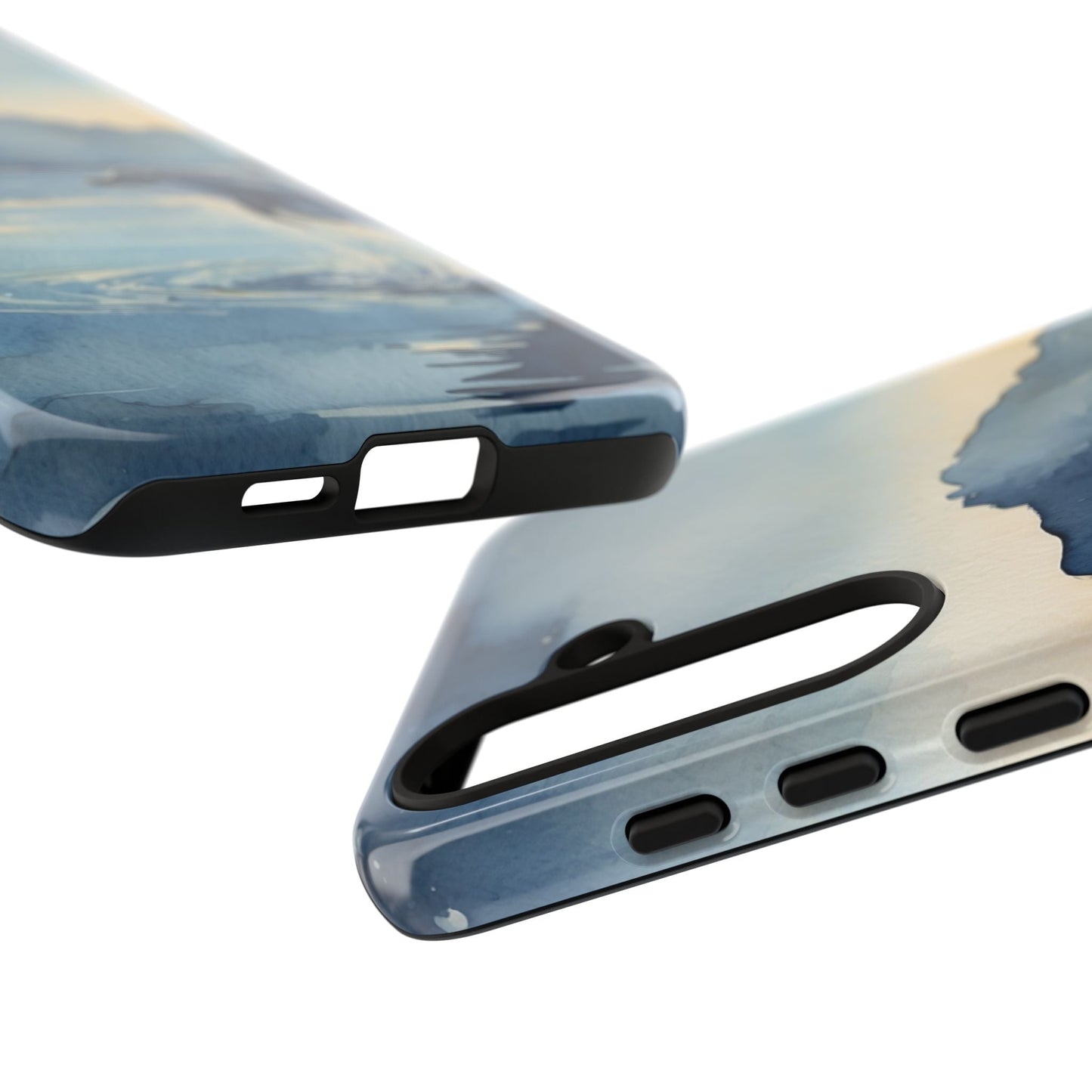 Moonlit Dolphin Watercolor Samsung Galaxy Case - BOGO Cases