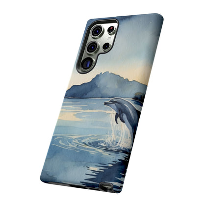 Moonlit Dolphin Watercolor Samsung Galaxy Case - BOGO Cases