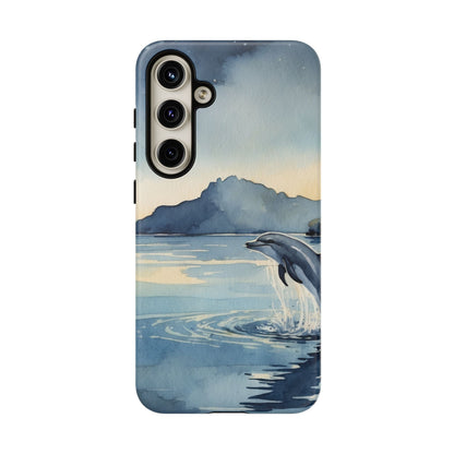 Moonlit Dolphin Watercolor Samsung Galaxy Case - BOGO Cases