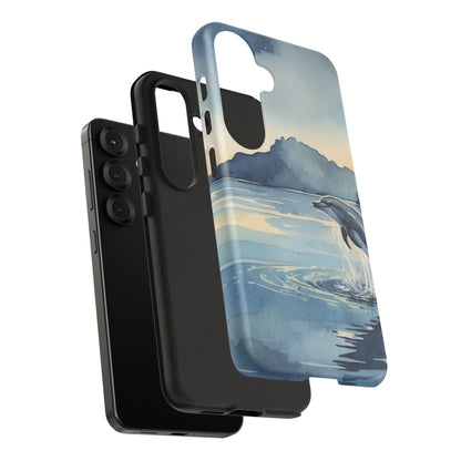 Moonlit Dolphin Watercolor Samsung Galaxy Case - BOGO Cases