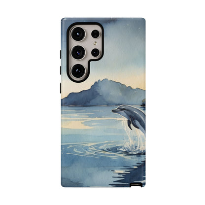 Moonlit Dolphin Watercolor Samsung Galaxy Case - BOGO Cases