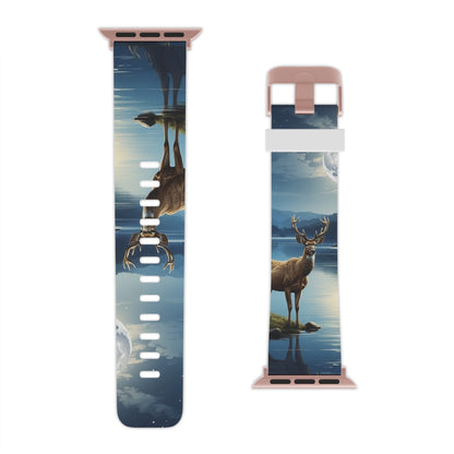 Moonlit Elegance Stag by the Lake Apple Watch Band - BOGO Cases