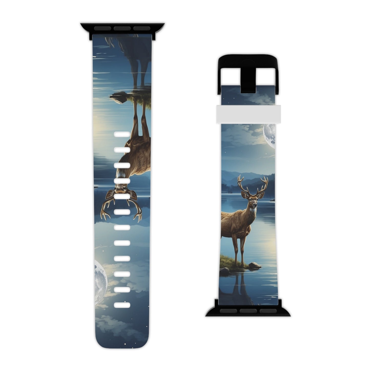 Moonlit Elegance Stag by the Lake Apple Watch Band - BOGO Cases