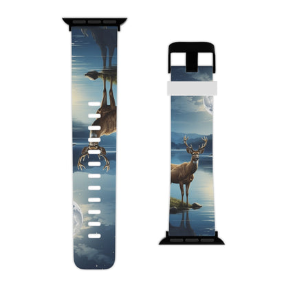 Moonlit Elegance Stag by the Lake Apple Watch Band - BOGO Cases