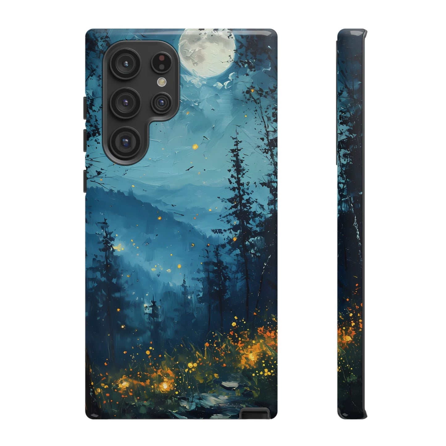 Moonlit Enchanted Forest Glow – Artistic Night Landscape Design - BOGO Cases