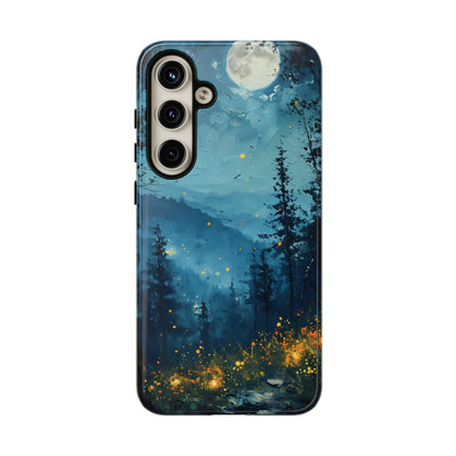 Moonlit Enchanted Forest Glow – Artistic Night Landscape Design - BOGO Cases