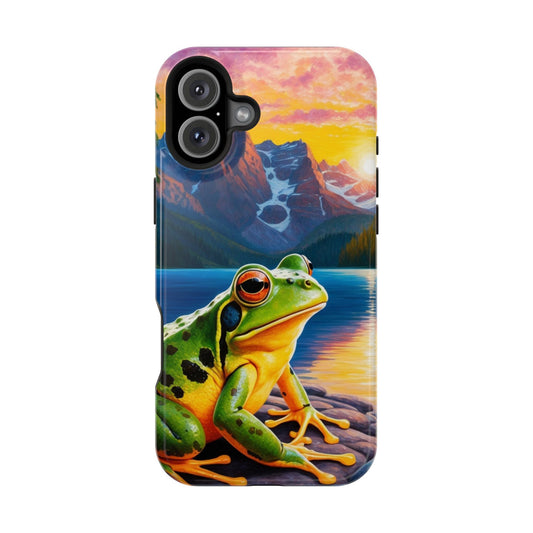 Mountain Sunset Frog Art - MagSafe iPhone Case - BOGO Cases