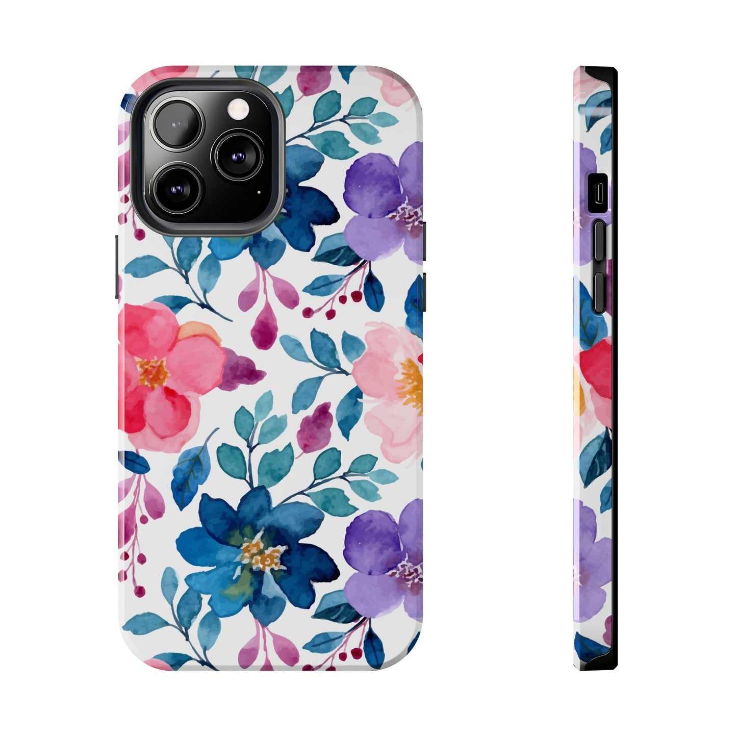 Mystic Bloom – iPhone Case with Elegant Watercolor Floral Design - BOGO Cases