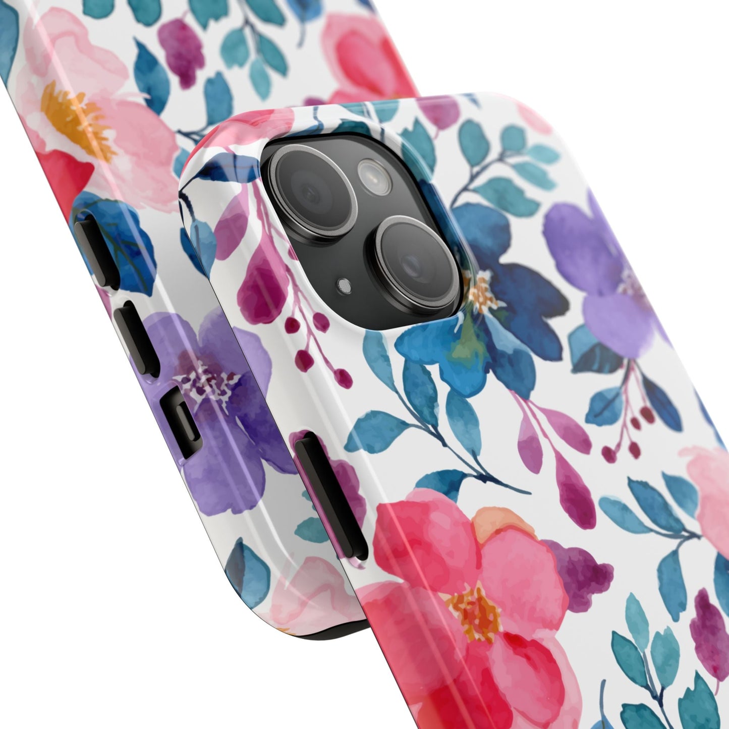 Mystic Bloom – iPhone Case with Elegant Watercolor Floral Design - BOGO Cases