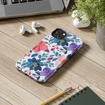 Mystic Bloom – iPhone Case with Elegant Watercolor Floral Design - BOGO Cases