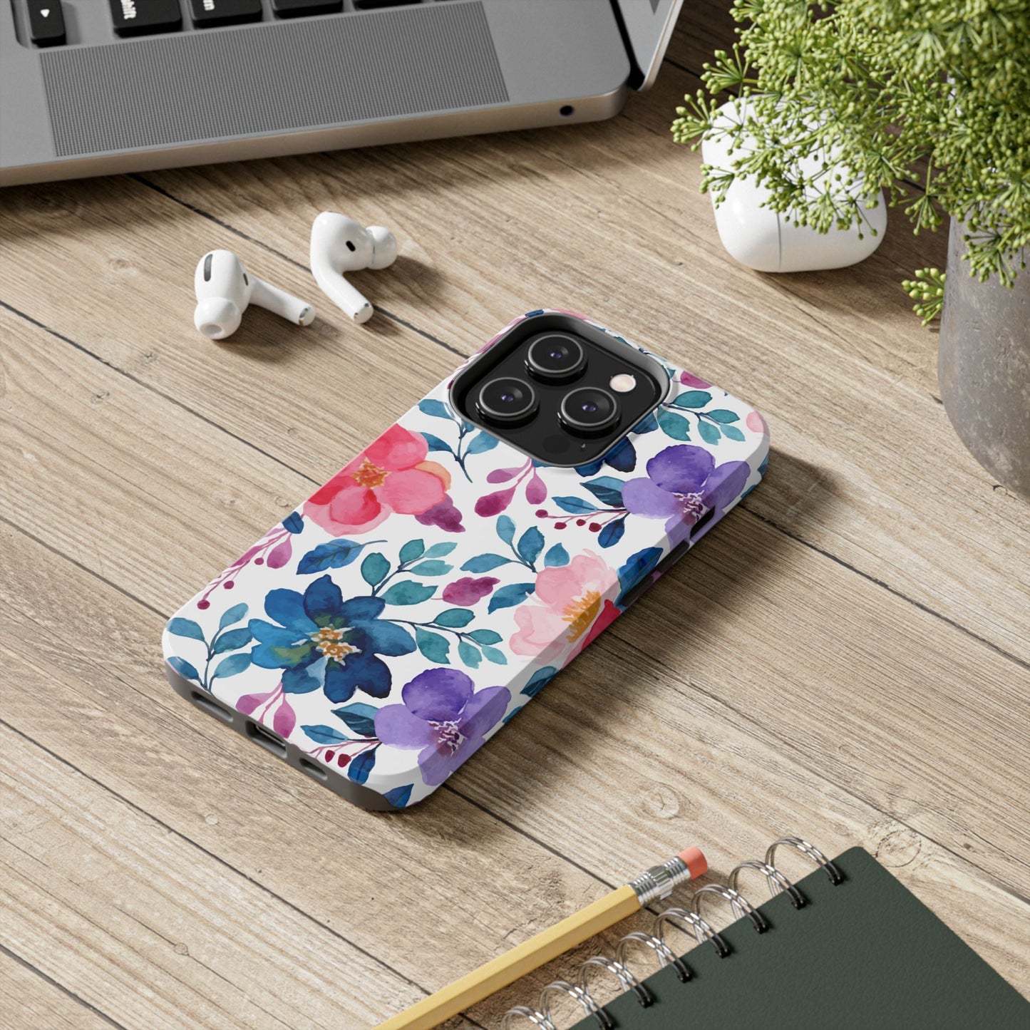 Mystic Bloom – iPhone Case with Elegant Watercolor Floral Design - BOGO Cases