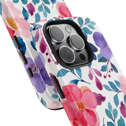 Mystic Bloom – iPhone Case with Elegant Watercolor Floral Design - BOGO Cases