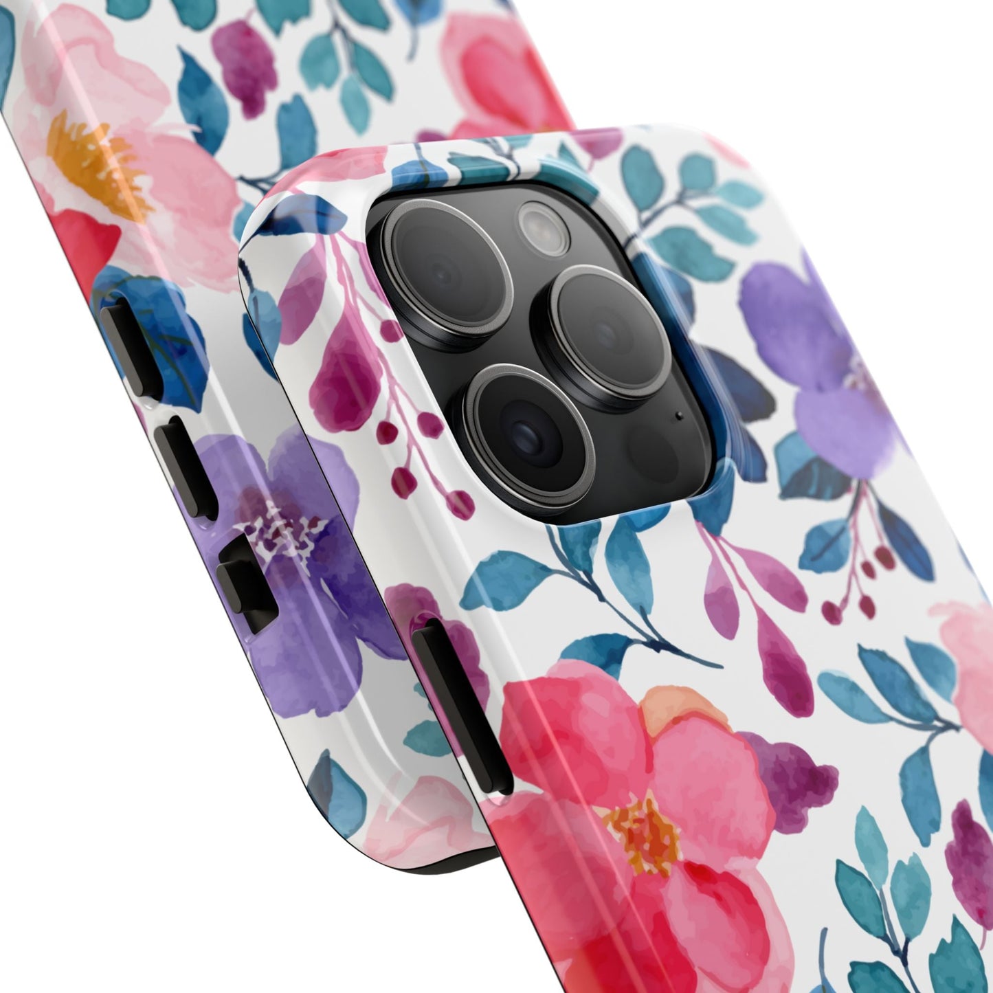 Mystic Bloom – iPhone Case with Elegant Watercolor Floral Design - BOGO Cases