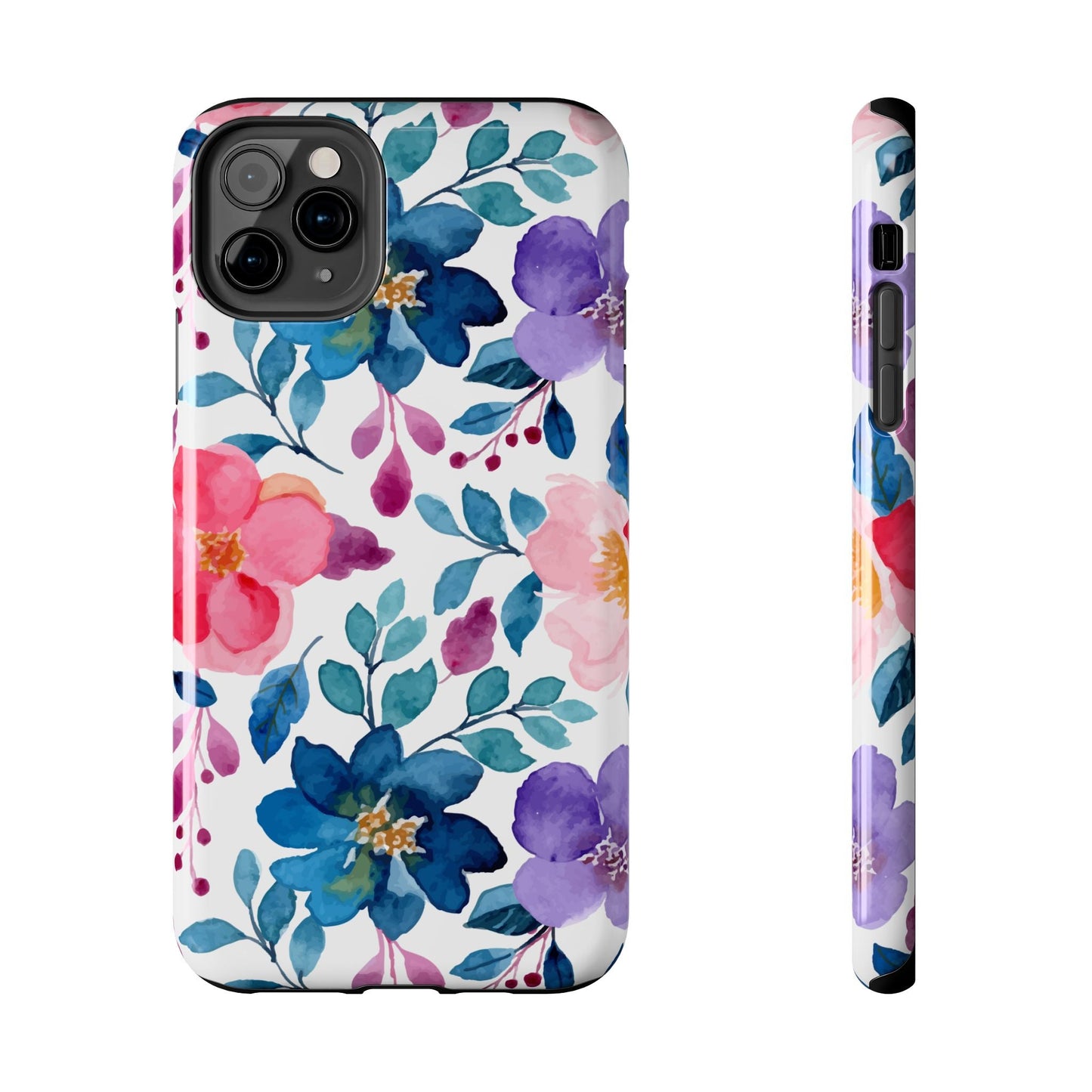 Mystic Bloom – iPhone Case with Elegant Watercolor Floral Design - BOGO Cases