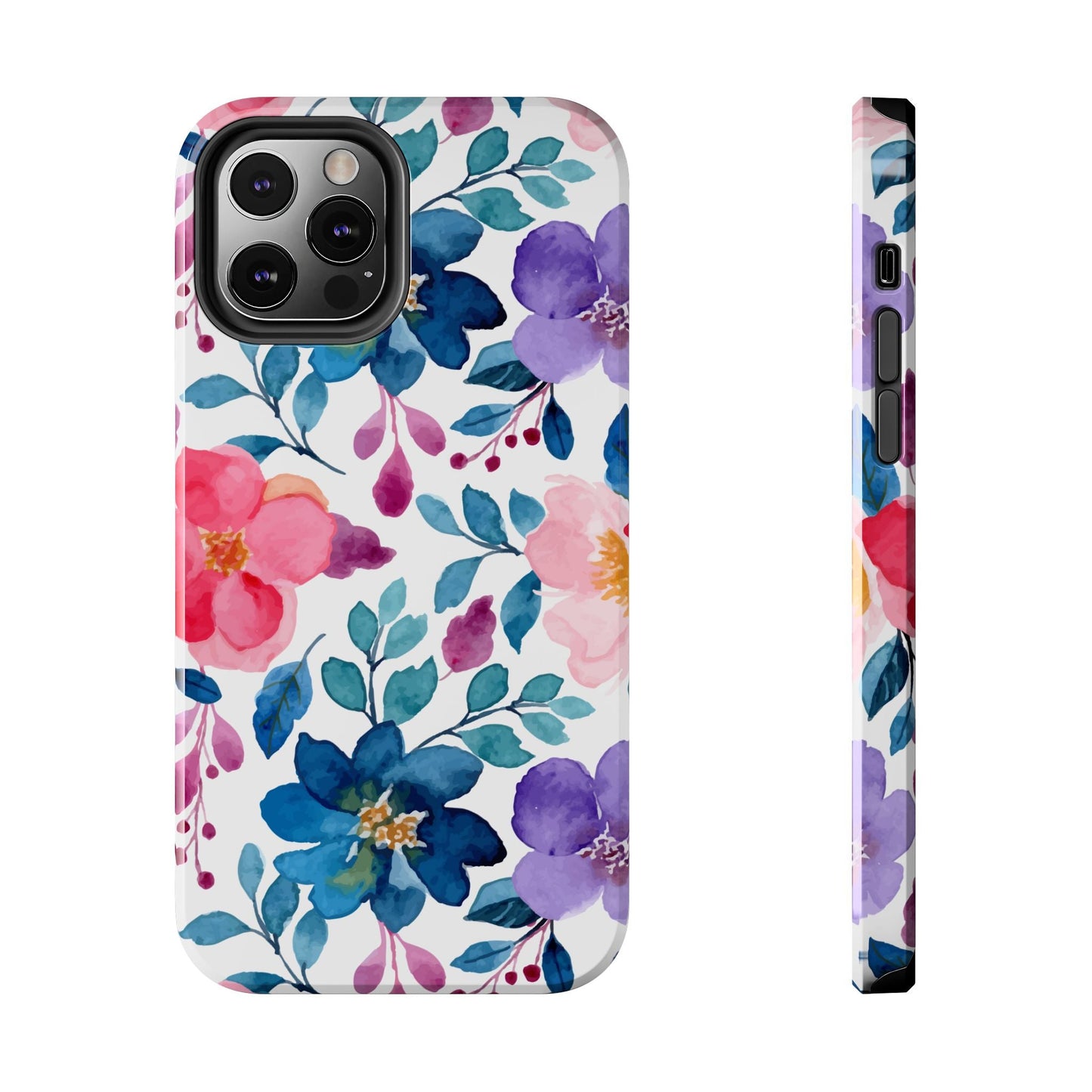 Mystic Bloom – iPhone Case with Elegant Watercolor Floral Design - BOGO Cases