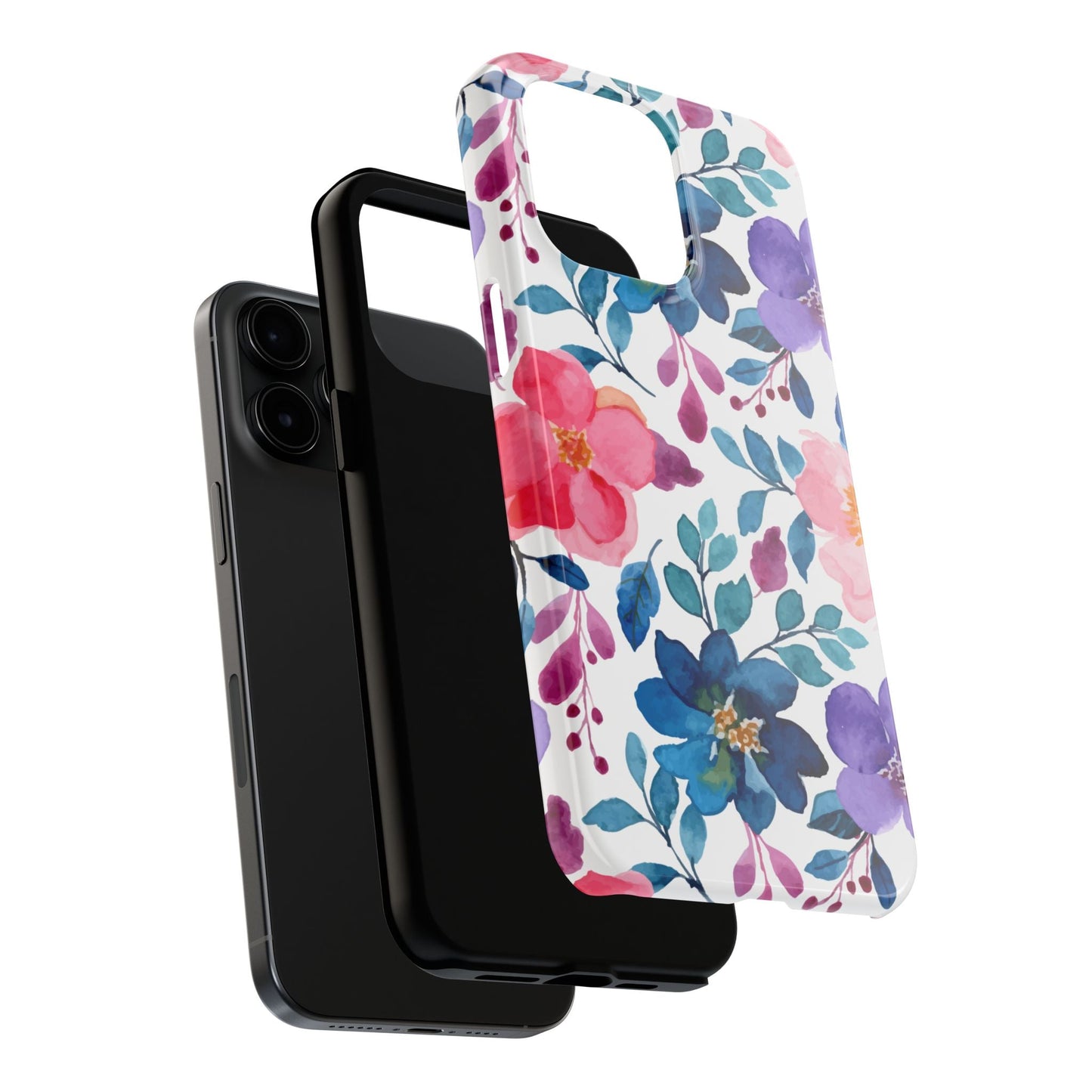 Mystic Bloom – iPhone Case with Elegant Watercolor Floral Design - BOGO Cases