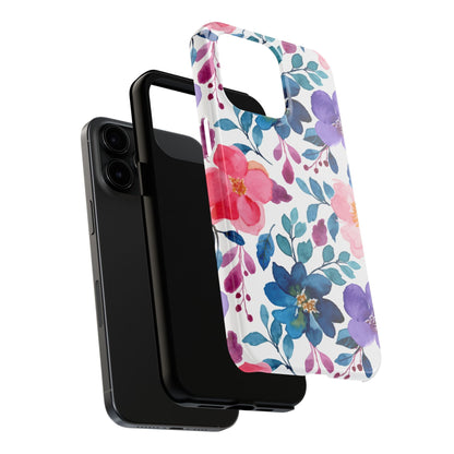 Mystic Bloom – iPhone Case with Elegant Watercolor Floral Design - BOGO Cases