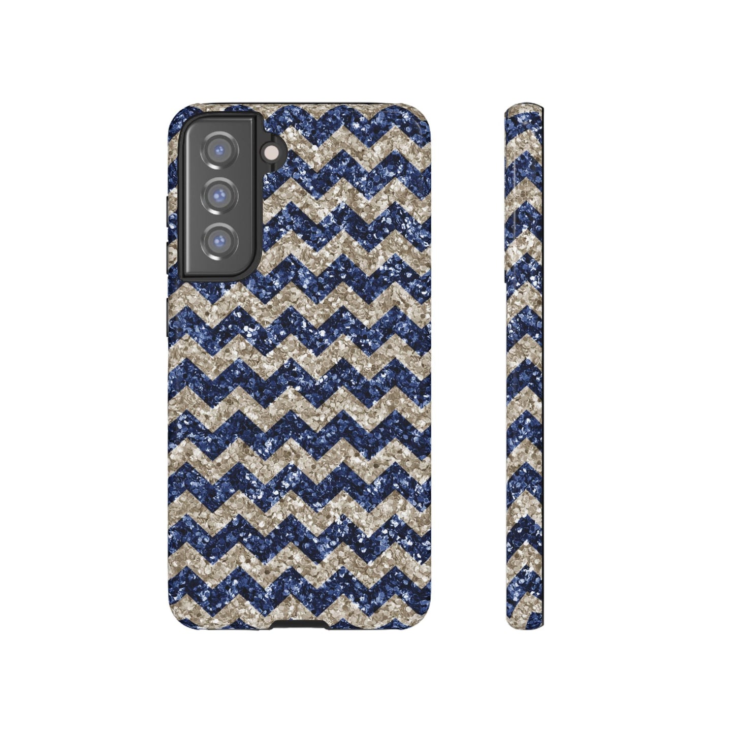 Navy Glitter Chevron – Samsung Galaxy Case - BOGO Cases