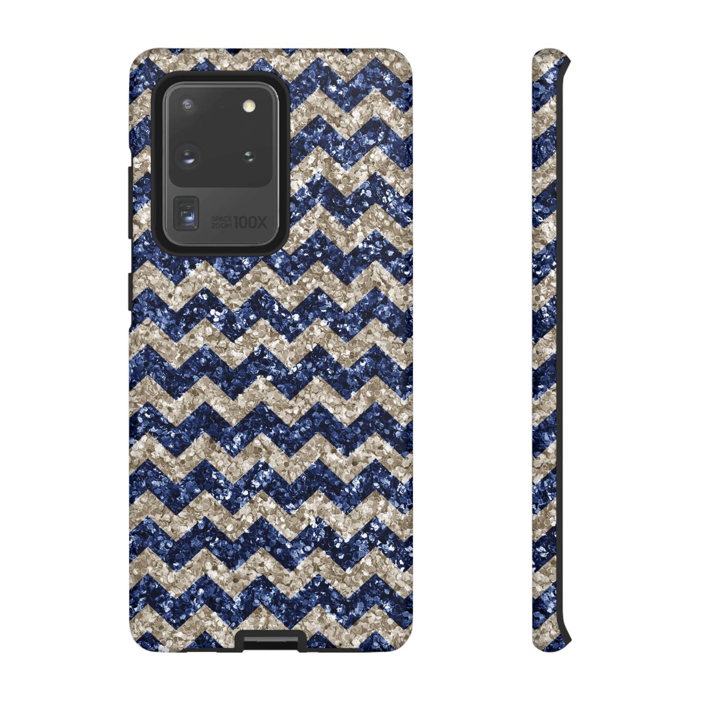Navy Glitter Chevron – Samsung Galaxy Case - BOGO Cases