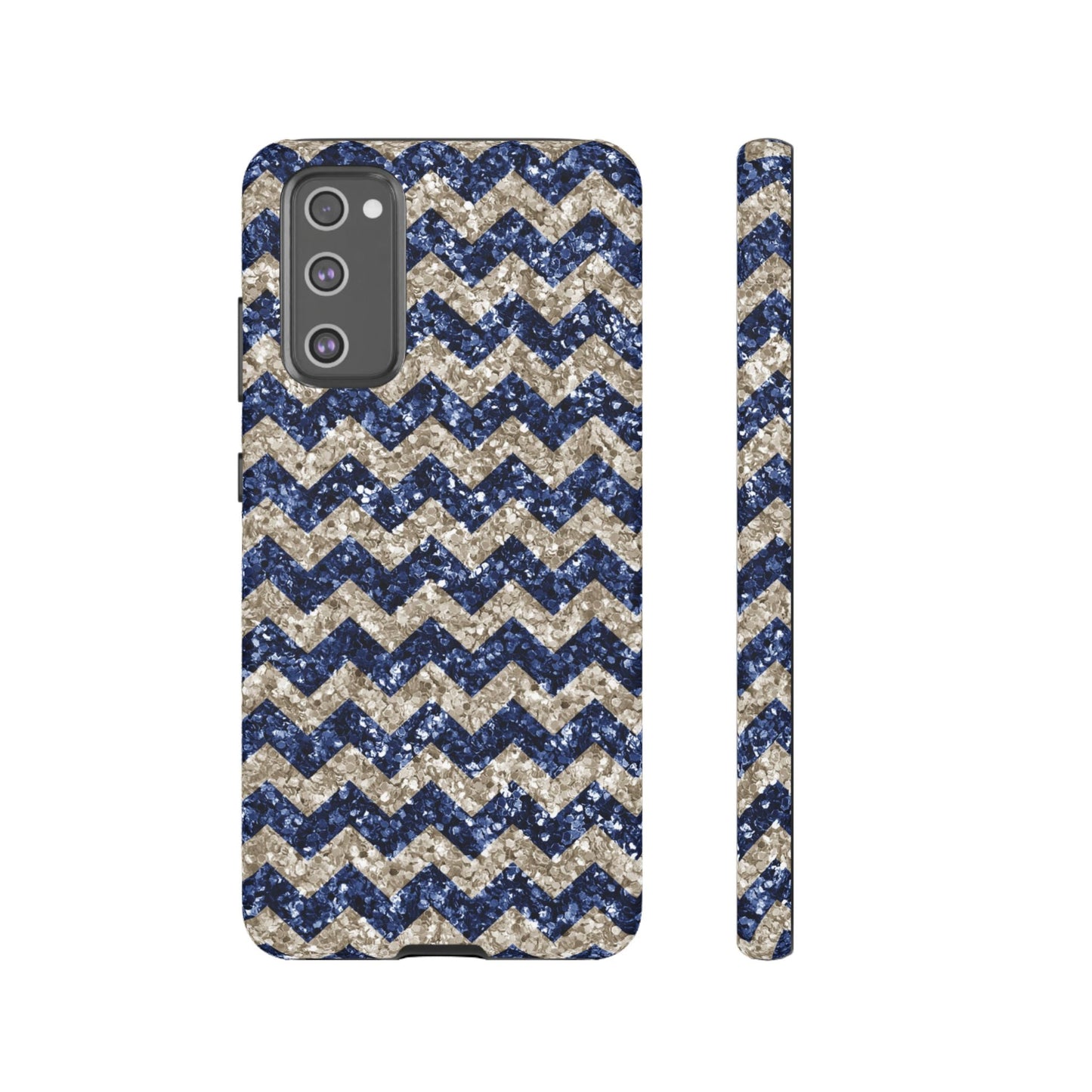 Navy Glitter Chevron – Samsung Galaxy Case - BOGO Cases