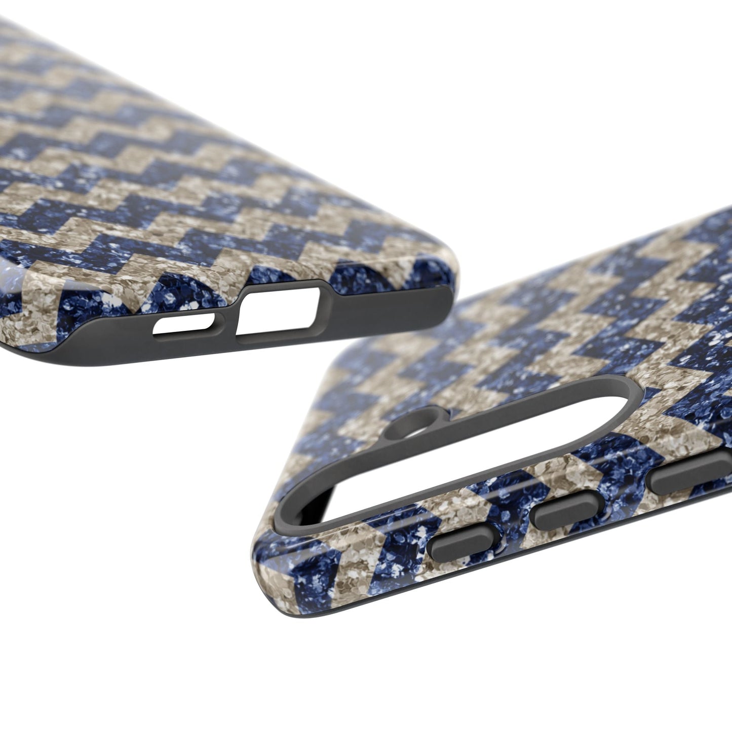 Navy Glitter Chevron – Samsung Galaxy Case - BOGO Cases
