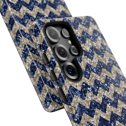 Navy Glitter Chevron – Samsung Galaxy Case - BOGO Cases