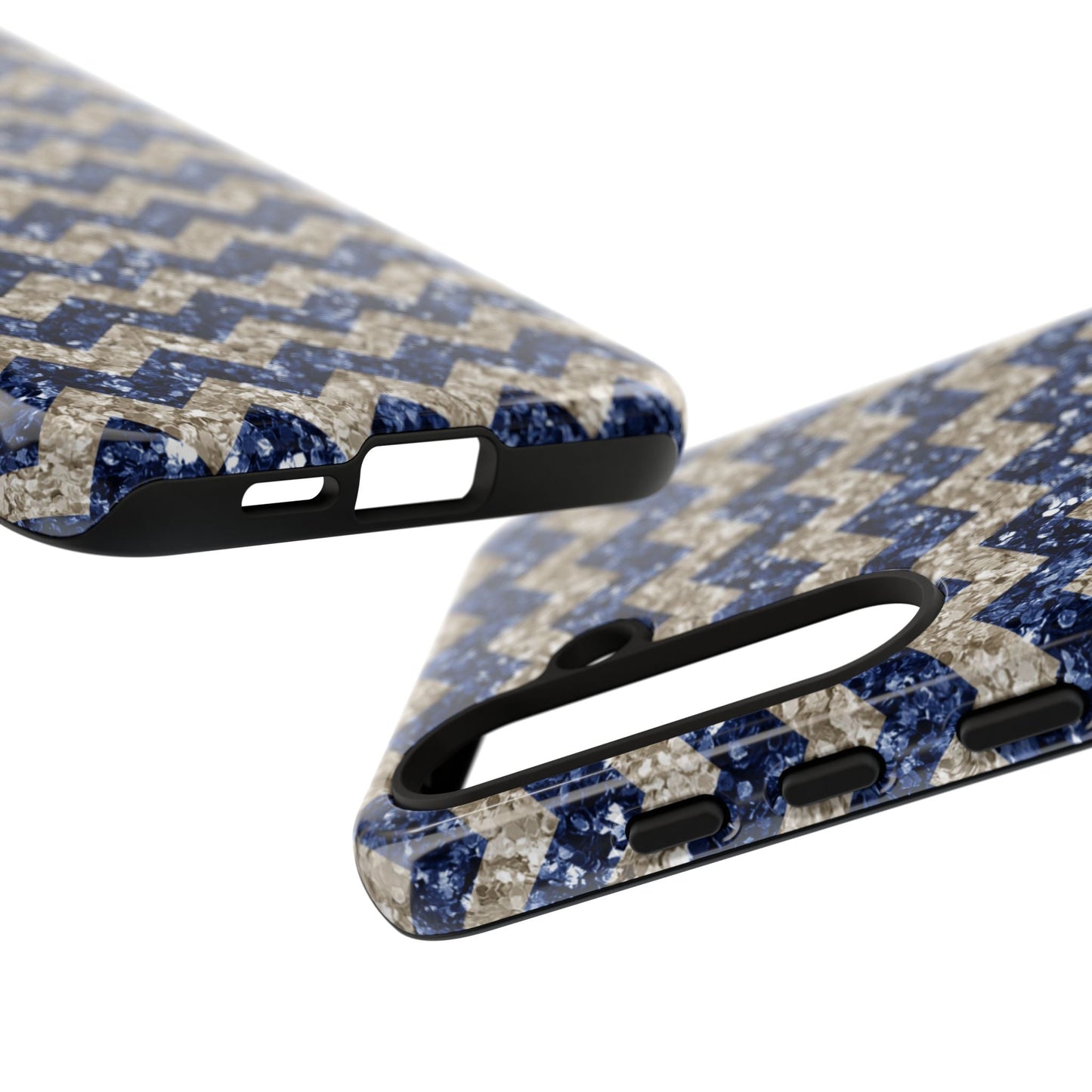 Navy Glitter Chevron – Samsung Galaxy Case - BOGO Cases
