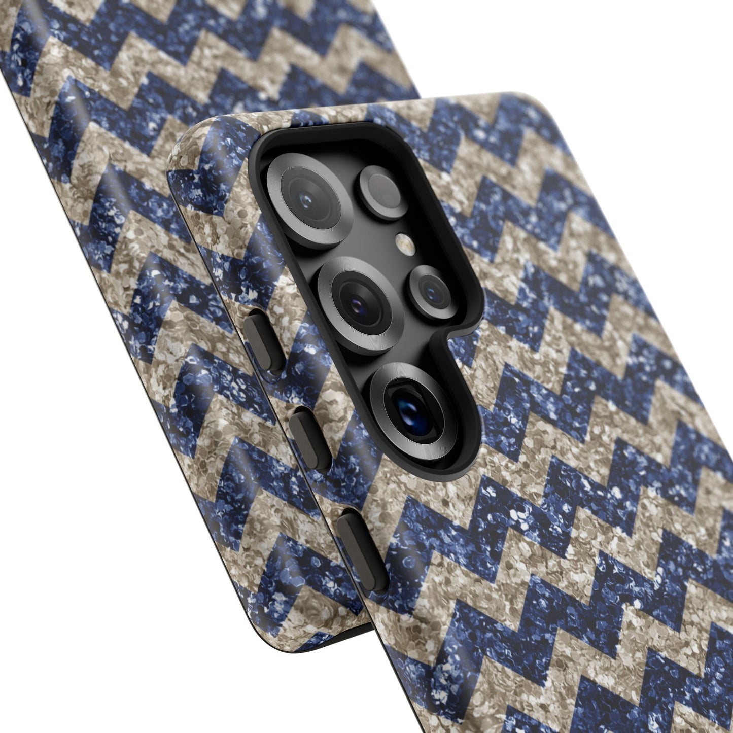 Navy Glitter Chevron – Samsung Galaxy Case - BOGO Cases