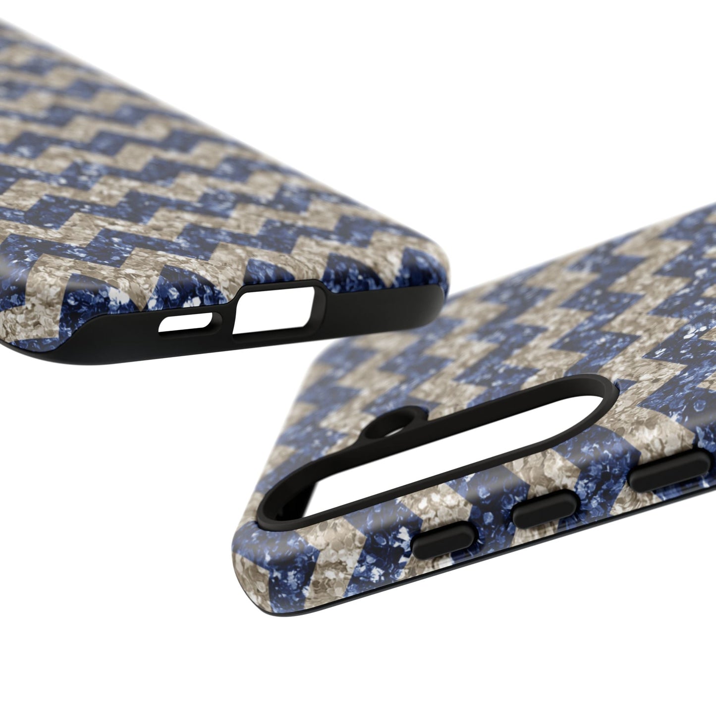 Navy Glitter Chevron – Samsung Galaxy Case - BOGO Cases