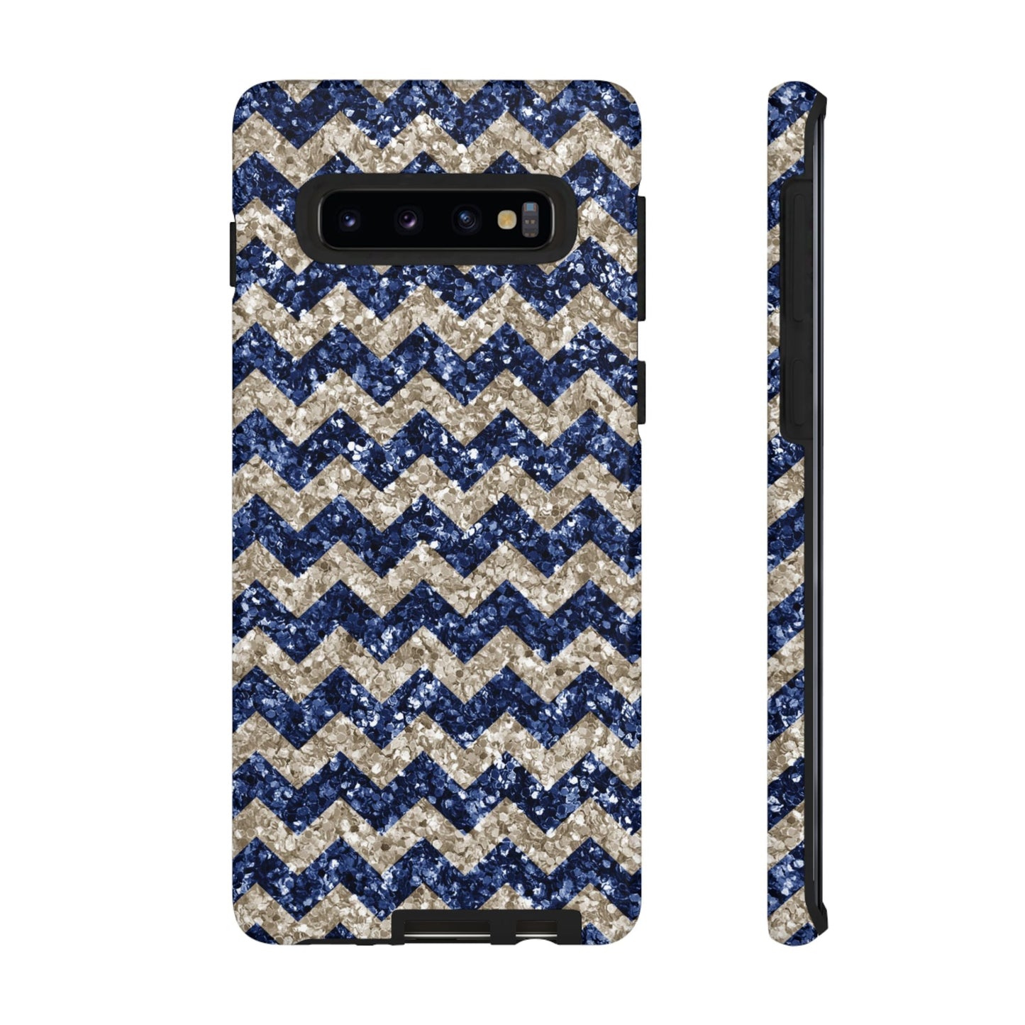 Navy Glitter Chevron – Samsung Galaxy Case - BOGO Cases