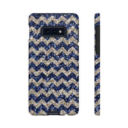 Navy Glitter Chevron – Samsung Galaxy Case - BOGO Cases