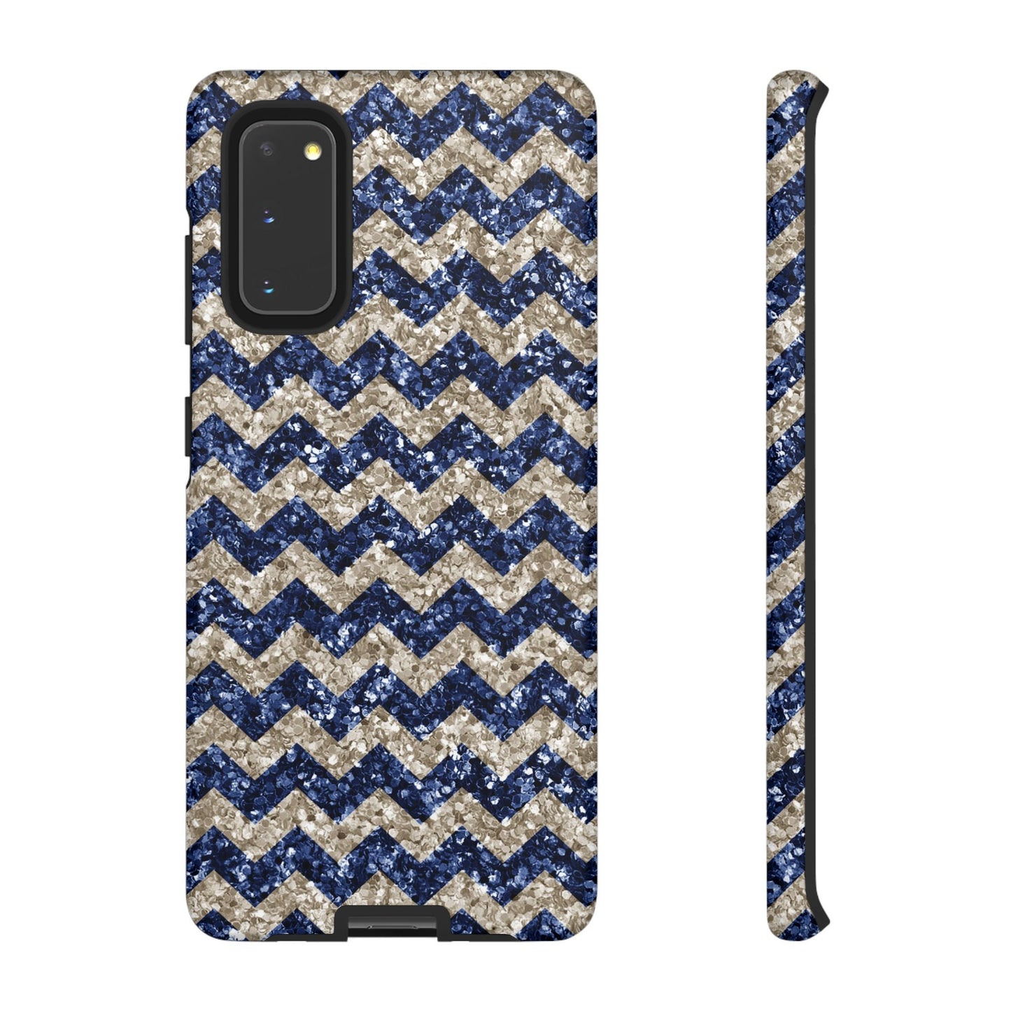 Navy Glitter Chevron – Samsung Galaxy Case - BOGO Cases