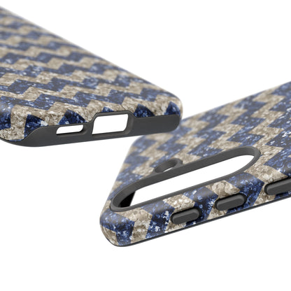Navy Glitter Chevron – Samsung Galaxy Case - BOGO Cases