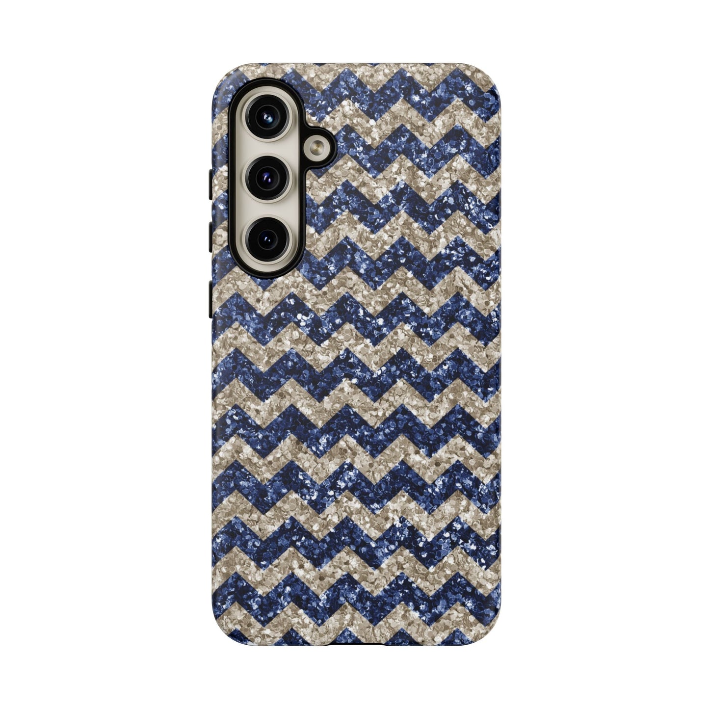 Navy Glitter Chevron – Samsung Galaxy Case - BOGO Cases