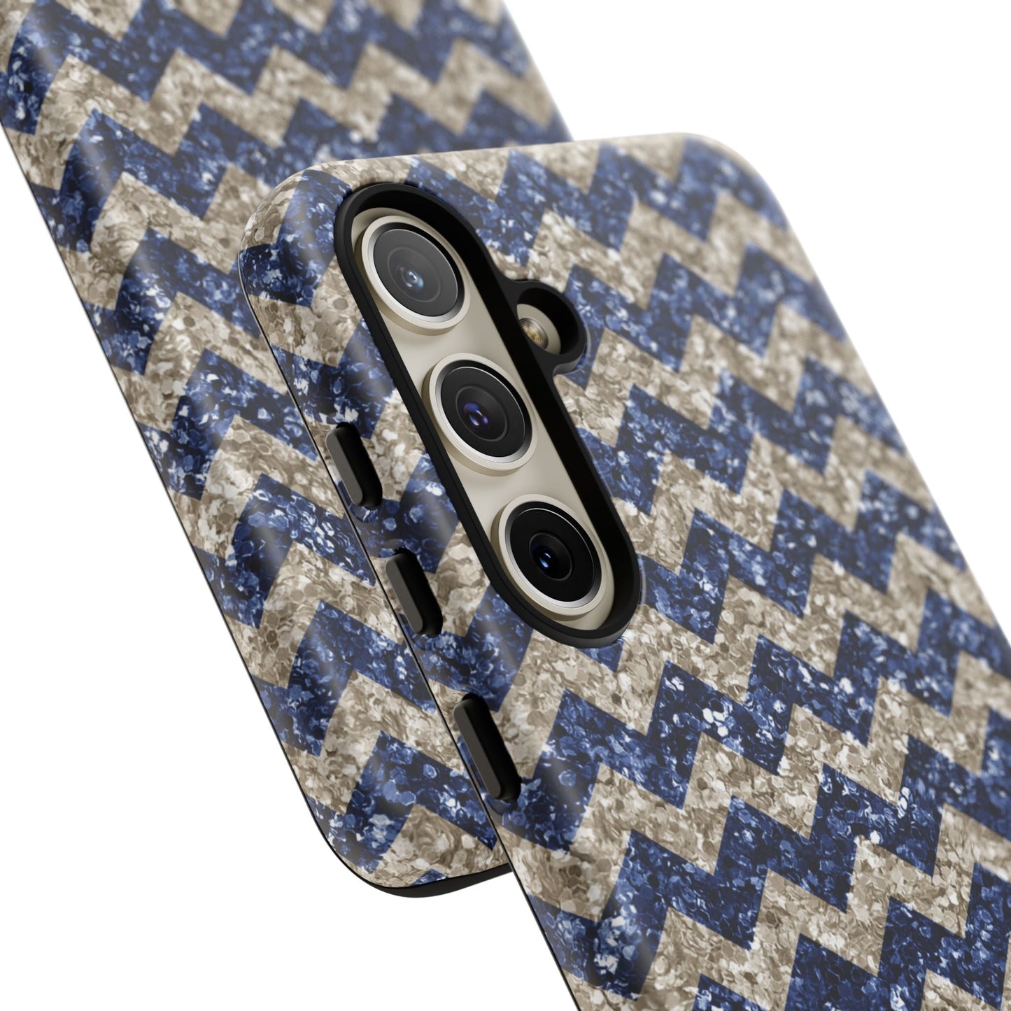 Navy Glitter Chevron – Samsung Galaxy Case - BOGO Cases