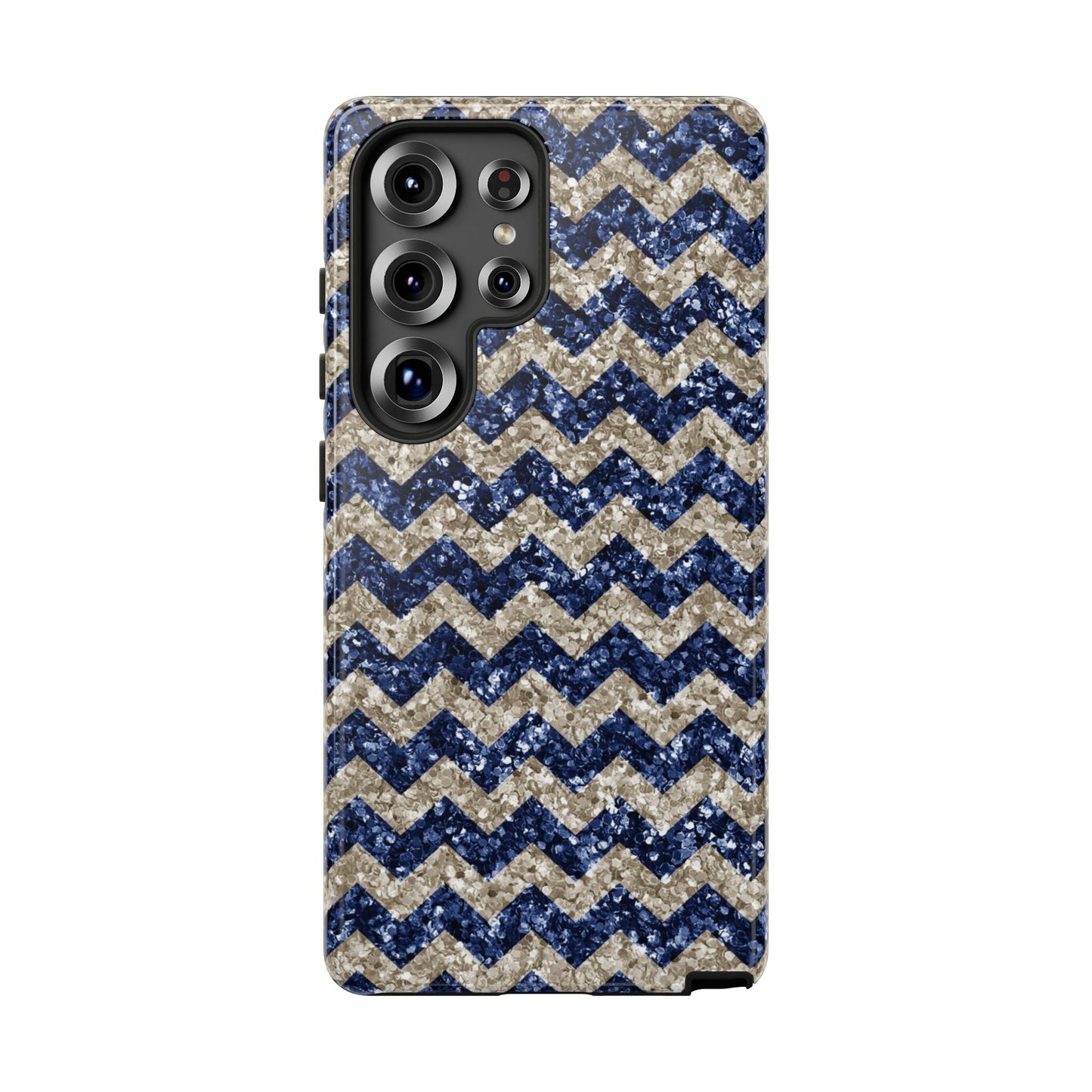 Navy Glitter Chevron – Samsung Galaxy Case - BOGO Cases
