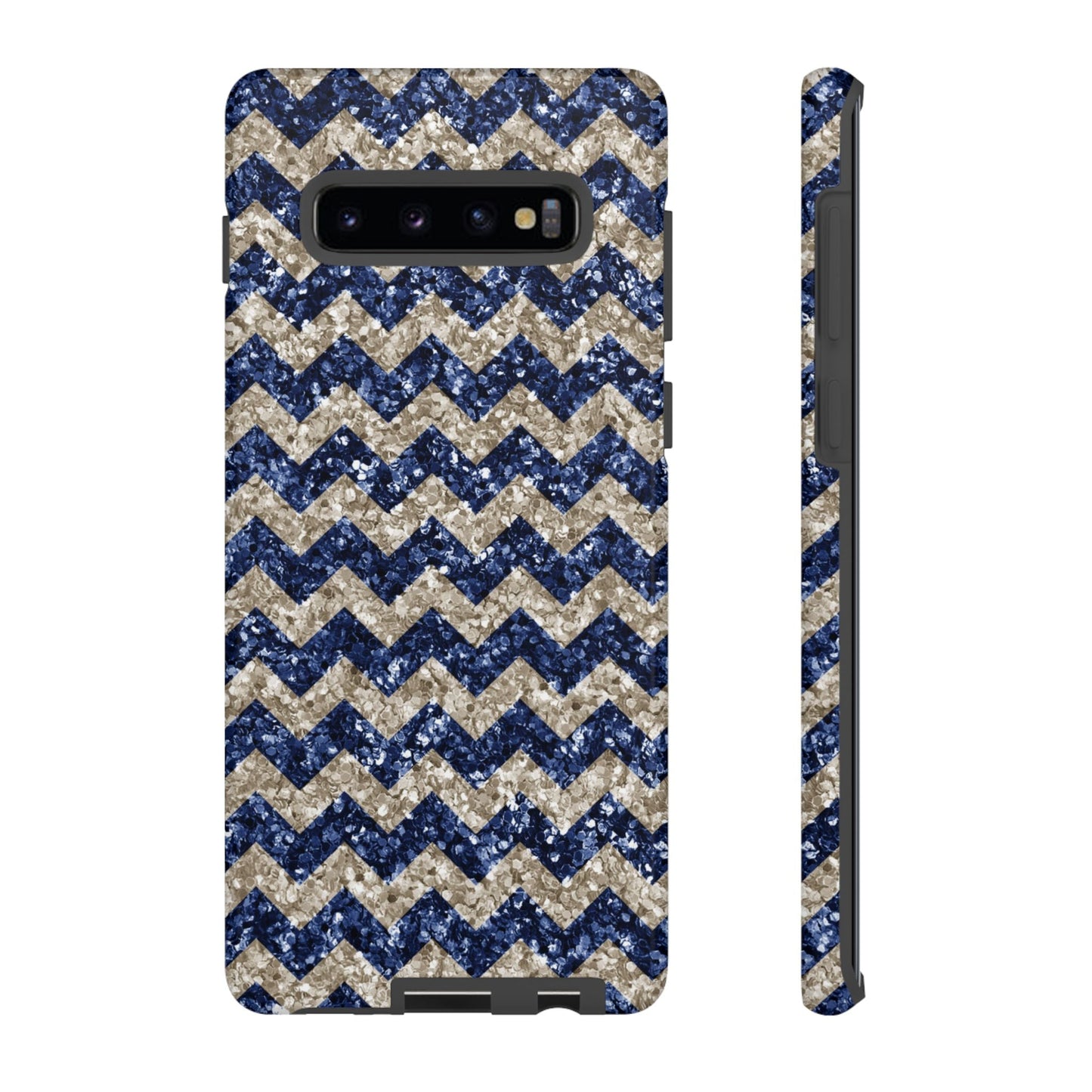 Navy Glitter Chevron – Samsung Galaxy Case - BOGO Cases