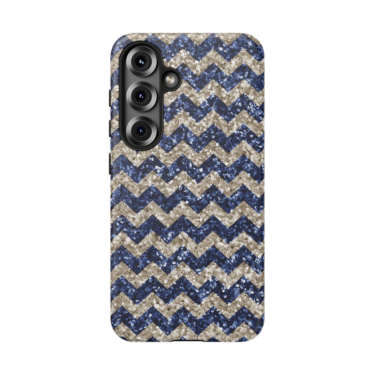 Navy Glitter Chevron – Samsung Galaxy Case - BOGO Cases