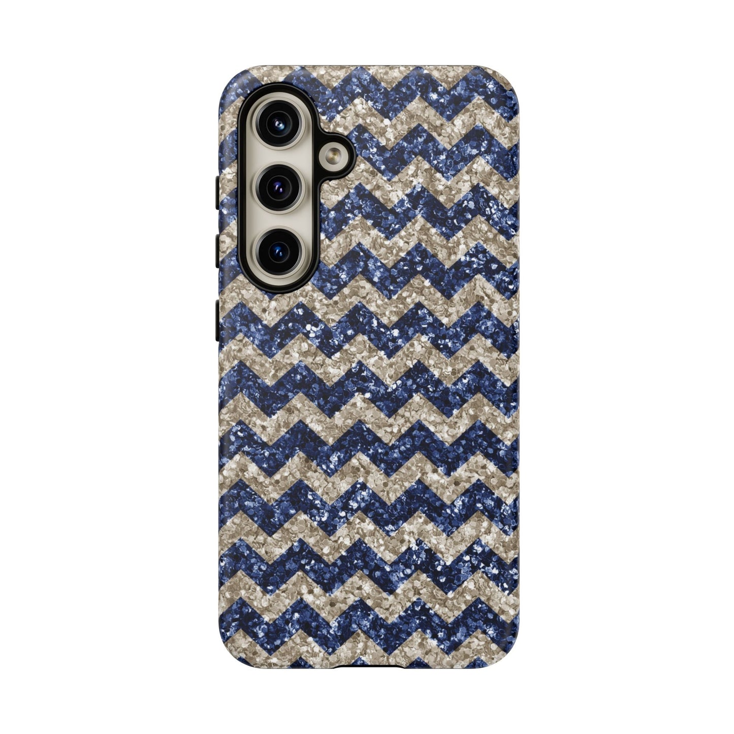 Navy Glitter Chevron – Samsung Galaxy Case - BOGO Cases