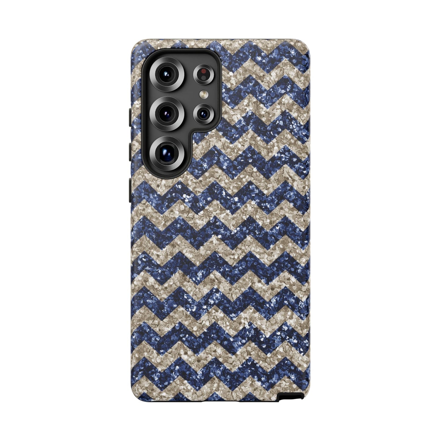 Navy Glitter Chevron – Samsung Galaxy Case - BOGO Cases