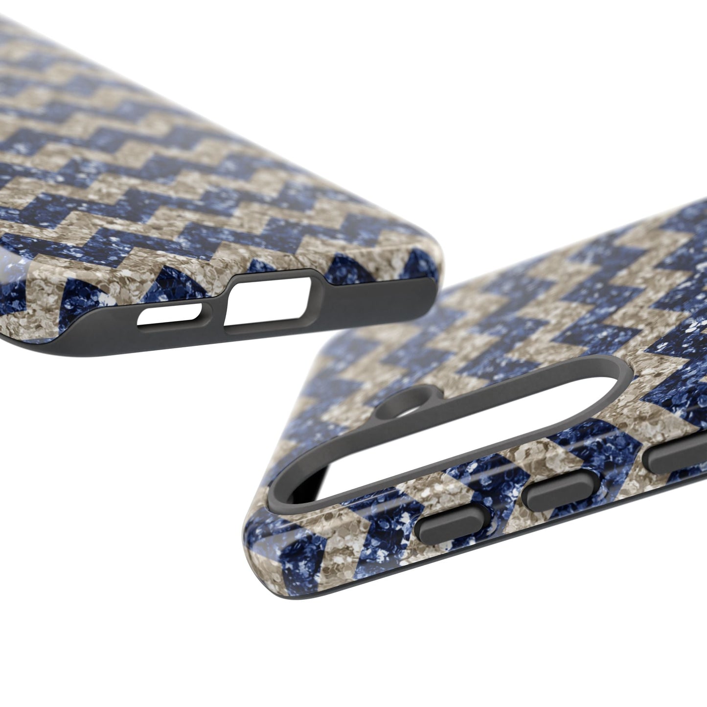 Navy Glitter Chevron – Samsung Galaxy Case - BOGO Cases