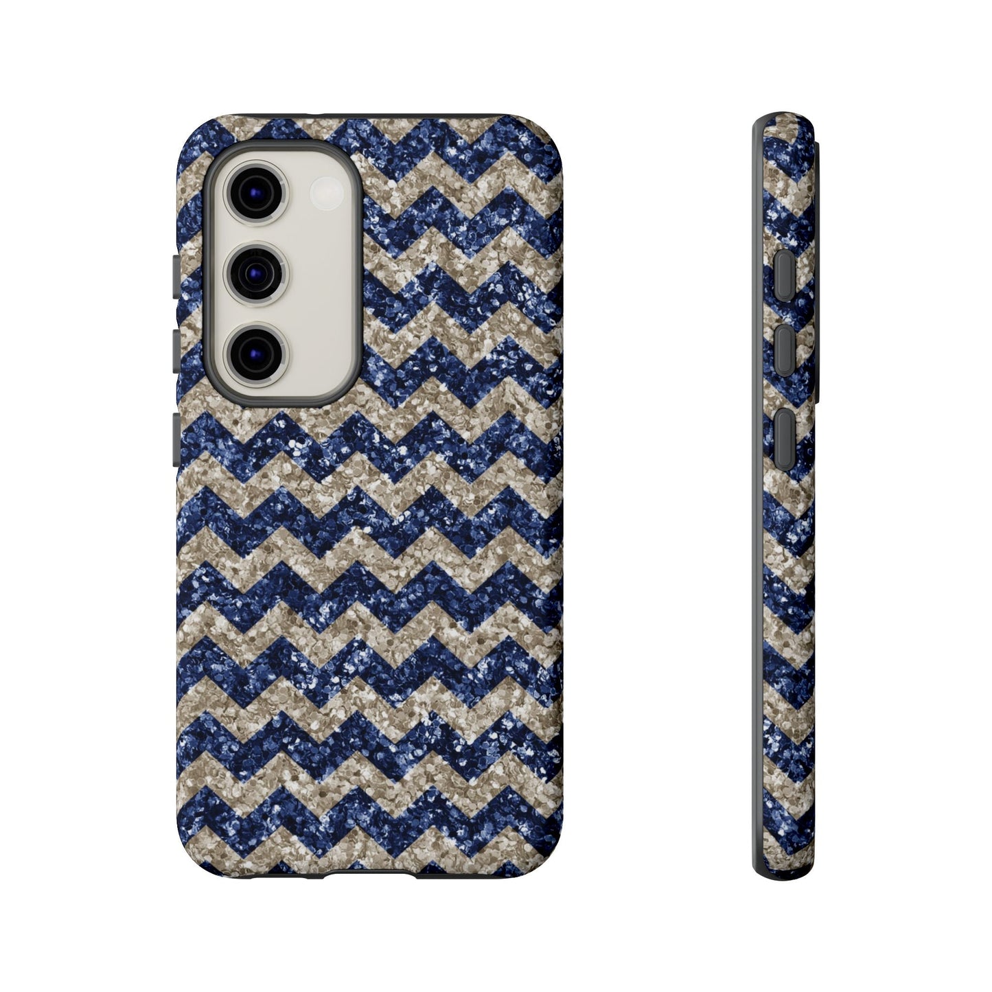 Navy Glitter Chevron – Samsung Galaxy Case - BOGO Cases