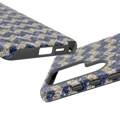 Navy Glitter Chevron – Samsung Galaxy Case - BOGO Cases