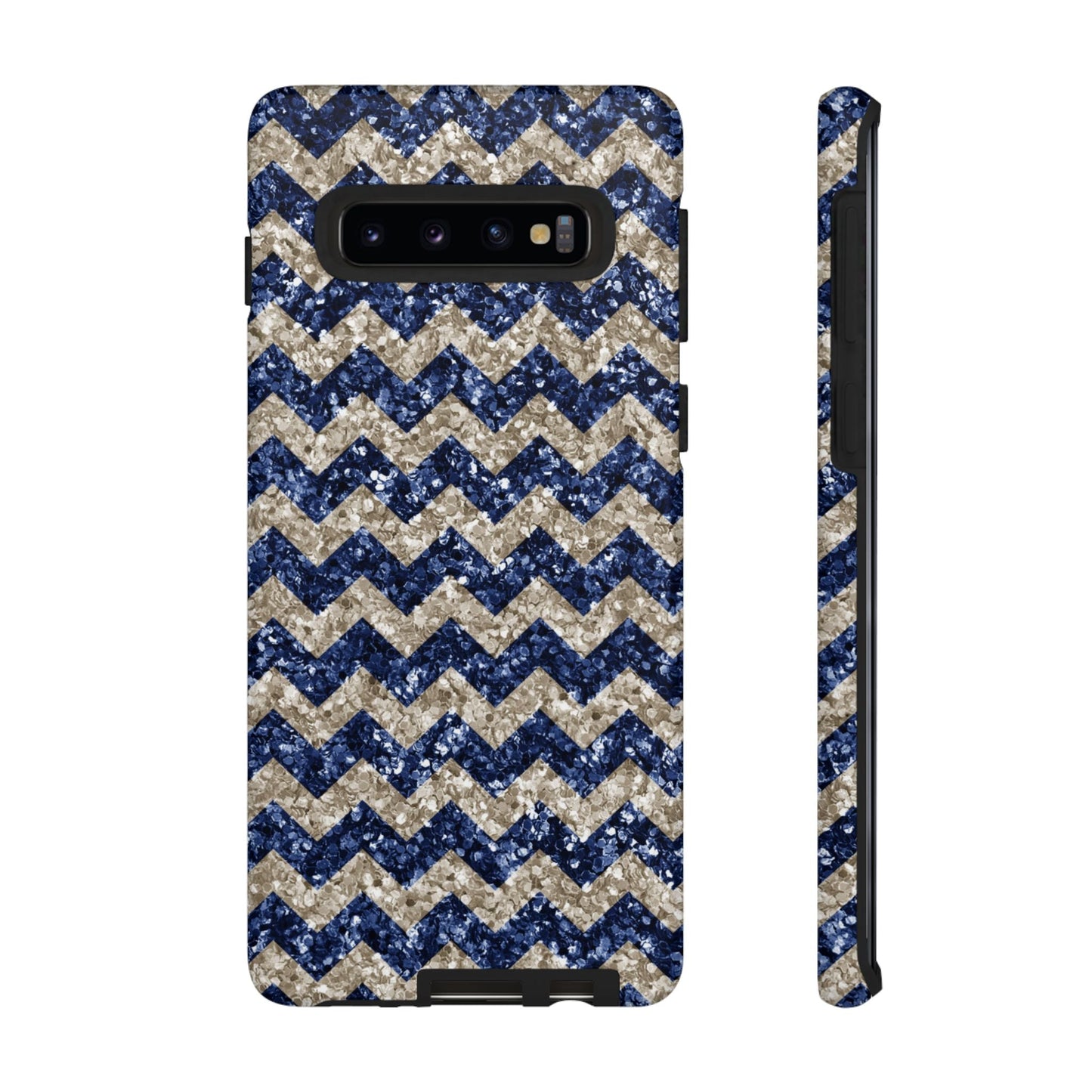 Navy Glitter Chevron – Samsung Galaxy Case - BOGO Cases