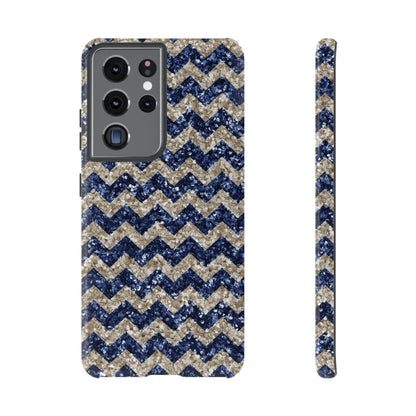 Navy Glitter Chevron – Samsung Galaxy Case - BOGO Cases