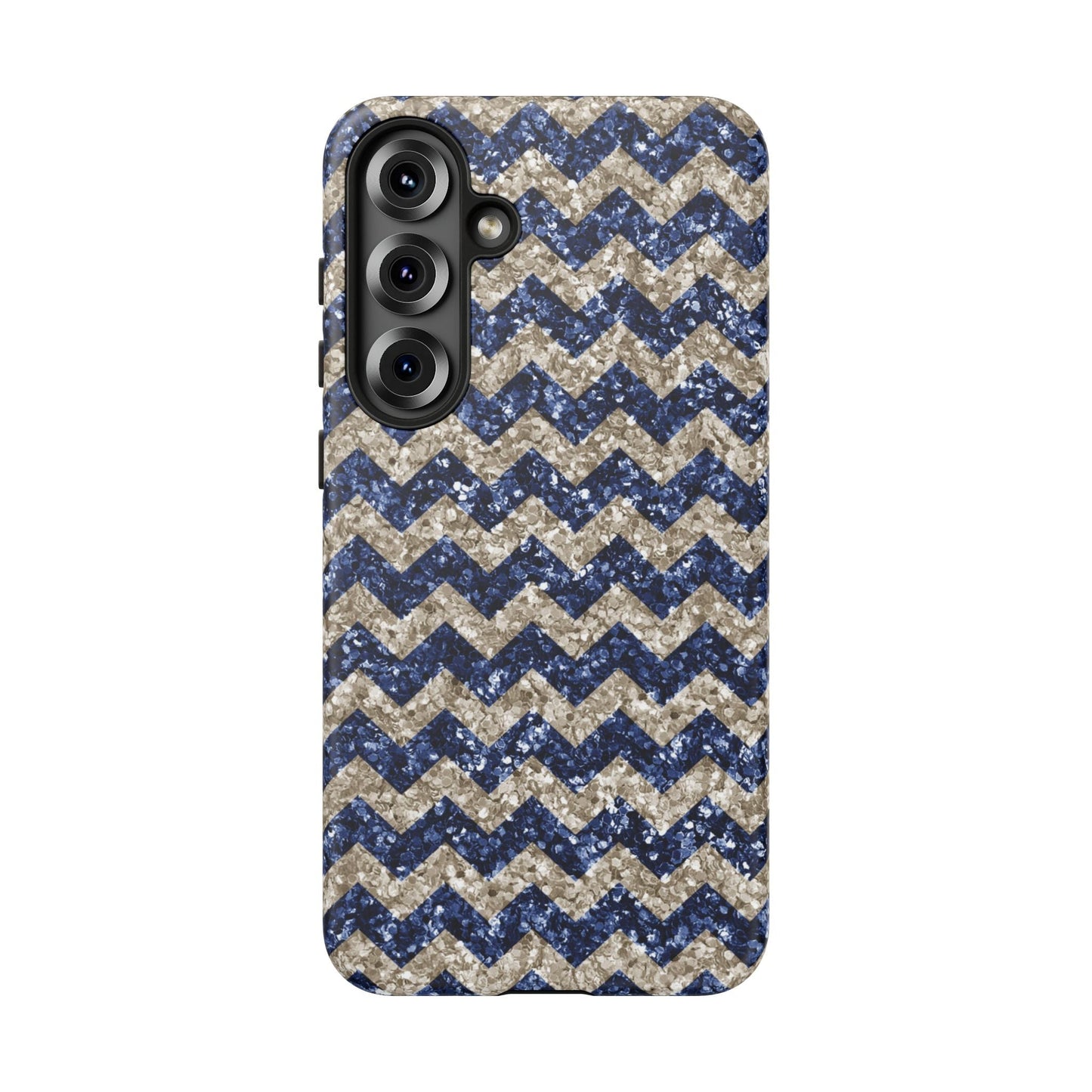 Navy Glitter Chevron – Samsung Galaxy Case - BOGO Cases