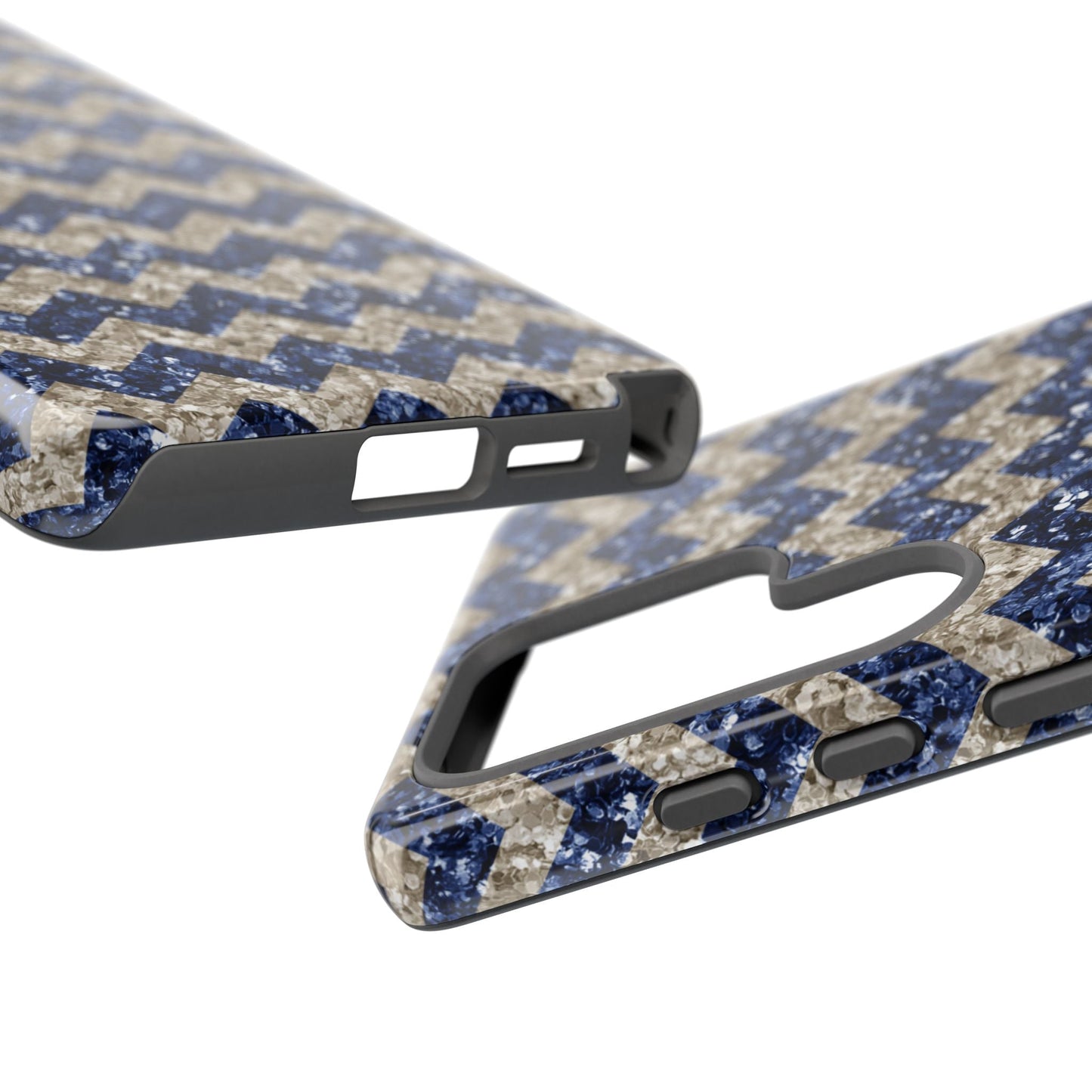 Navy Glitter Chevron – Samsung Galaxy Case - BOGO Cases