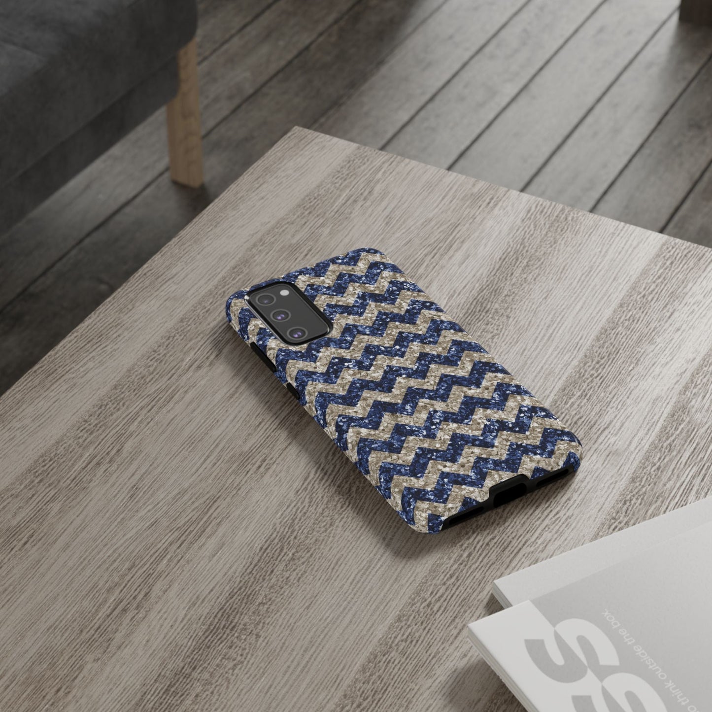 Navy Glitter Chevron – Samsung Galaxy Case - BOGO Cases